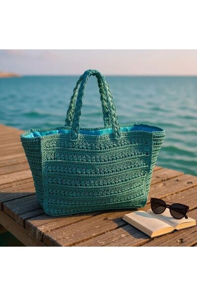 Creatif La Femme Turquoise Paper String Bag