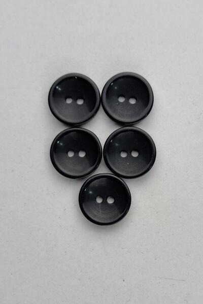 Şirin Yün Küçük Boy Delikli Çanak Siyah Hırka Çeket Yelek Düğmesi 5 Adet