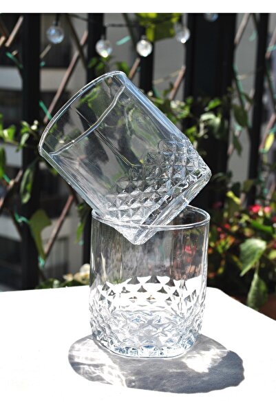 Qualitev Set of 2 Glass Whiskey Glass Cocktail Glass 340 ml