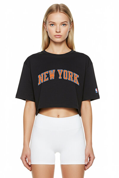 BA Sportswear تي شيرت نيويورك لكرة السلة باللون الأسود مقاس كبير
