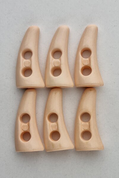 Şirin Yün Akrilik Orta Boy Çoban Ten Kaban Çeket Hırka Düğmesi 6 Adet