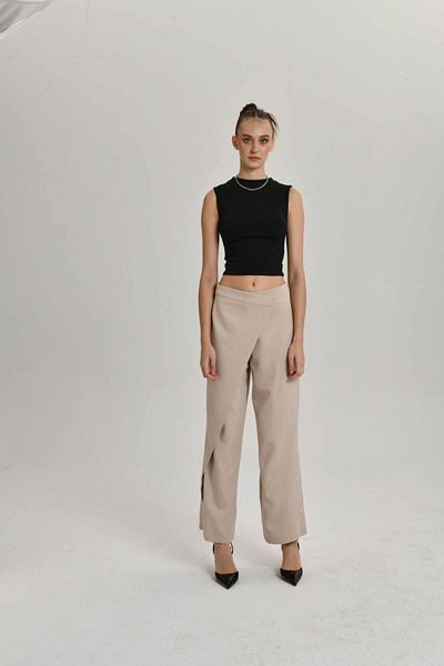 soBasic Women's Closure Detailed Design Trousers
