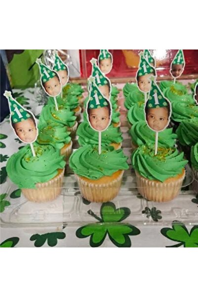 ELF REKLAM 10 قطع من زينة الكب كيك مع أعواد الأسنان