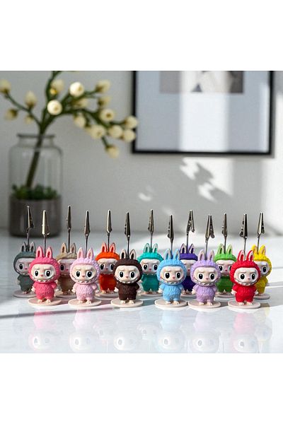 Perazayn 13 Pieces Color Decorative Cute Labubu Notepad - Paper Holder - Photo Holder