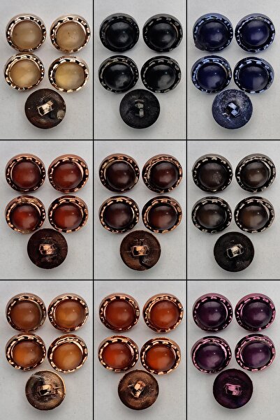 Şirin Yün Plastik Taşlı Hırka Çeket Yelek Düğmesi 45 Adet Her Renkten 5 Adet