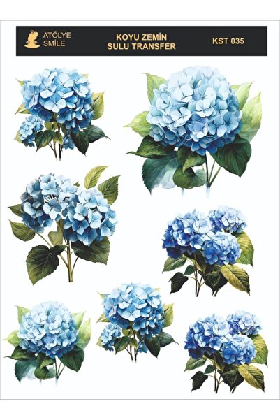 Atölye Smile KST035 Koyu Zemin Sulu Transfer 25*35 cm