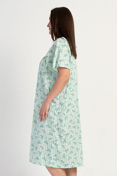 VİENETTA Cotton Women's Plus Size Short Sleeve Short Length Nightdress, 161388