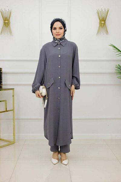 Enans Design Women's Hijab 2-Piece Set Tunic & Trousers