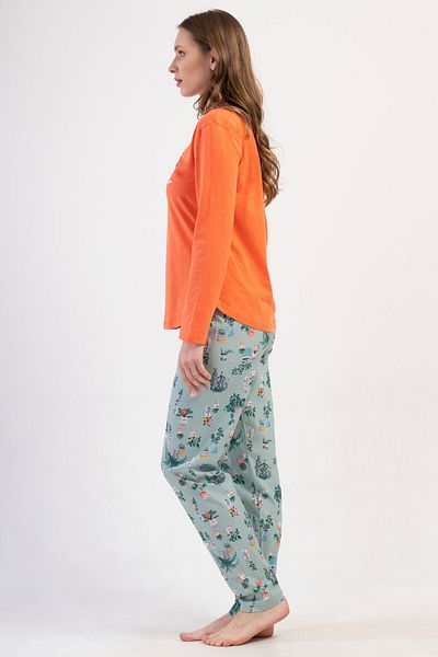 VİENETTA Cotton Women's Long Sleeve Pajama Set, 410027