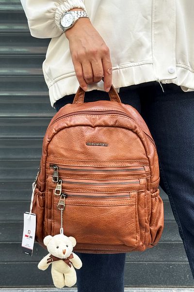 çantamgelsin Just Polo Original Imported Soft Leather a Quality Multi-Section Backpack