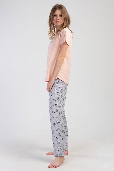 VİENETTA Women's Short Sleeve Pajama Set, 311180