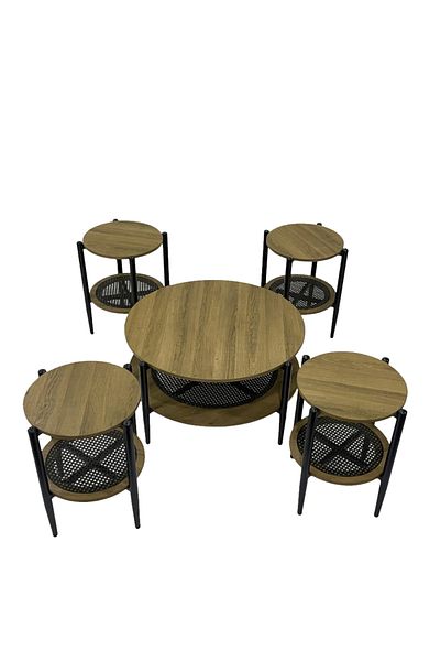 Ch 5-piece round wooden table set