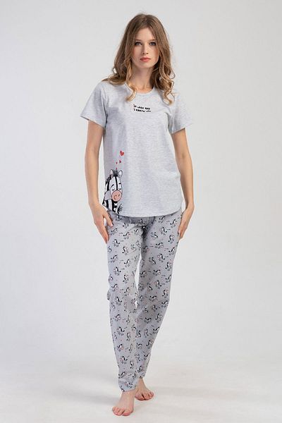 VİENETTA Women's Short Sleeve Pajama Set, 311180