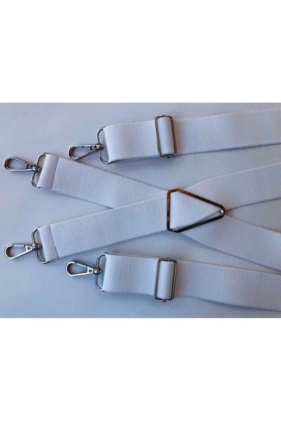 KemerSepeti Kancalı Beyaz Renkli Pantolon Askısı 4 Kancalı