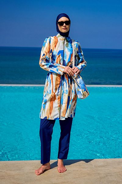 Riva Mera Rivamera 4 Piece Belted Full Covered Hijab Swimsuit R2514