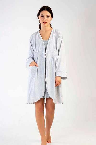 VİENETTA Women's P.Suprem Long Sleeve Belly Tie Maternity Dress, 212369