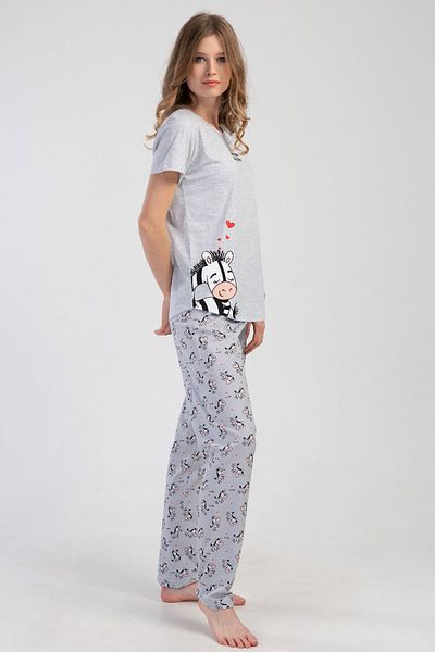 VİENETTA Women's Short Sleeve Pajama Set, 311180