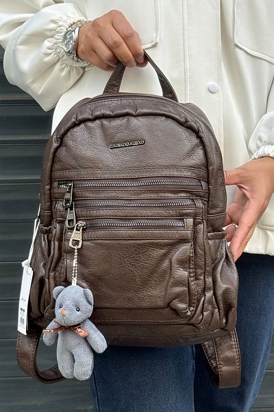 çantamgelsin Just Polo Original Imported Soft Leather a Quality Multi-Section Backpack