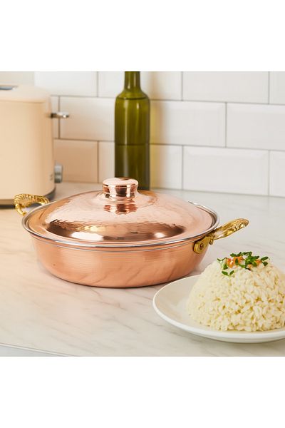 Zinnun Copper Stuffed Eggplant Rice Pot 26 cm