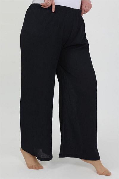 Celira Women's Plus Size Wrinkle Pants 210076 Navy Blue