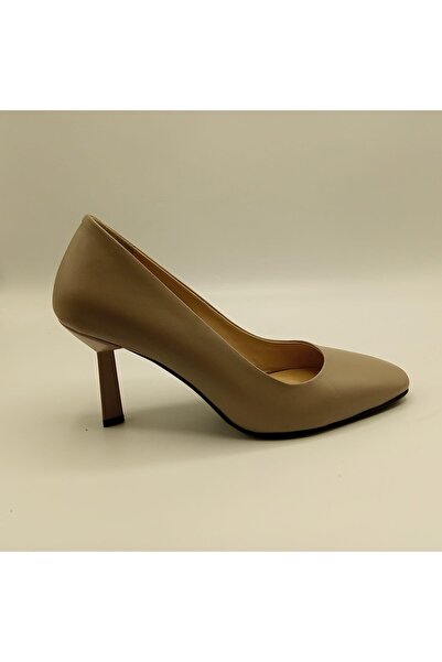Ametist Beatriz Mink Leather Triangle Heeled Women's Shoes