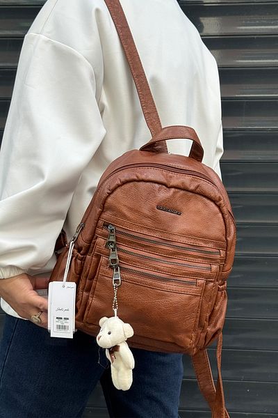 çantamgelsin Just Polo Original Imported Soft Leather a Quality Multi-Section Backpack