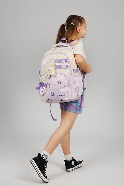 çantamgelsin Licensed Twil Star Patterned Daily Backpack, School Backpack with Plush Toy Gift