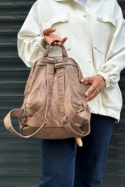 çantamgelsin Just Polo Original Imported Soft Leather a Quality Multi-Section Backpack