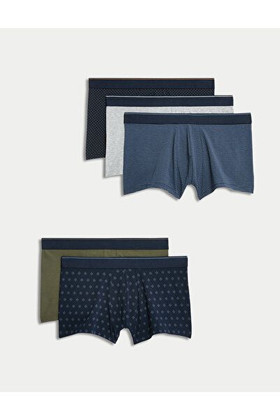 Marks & Spencer 5'li Pamuklu Cool & Fresh:trade_mark: Hipster Boxer