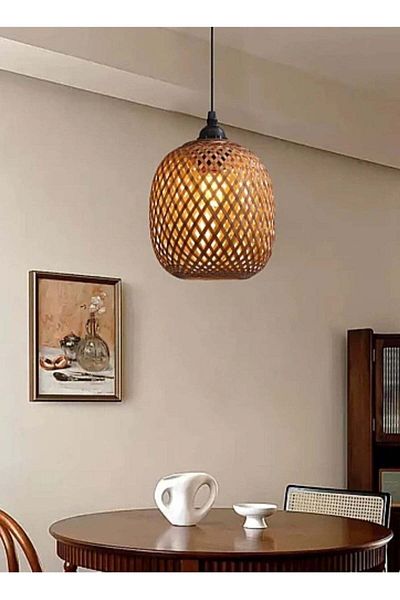 Unspecified Hanging Rattan Chandelier E27*1L Diameter 200mm