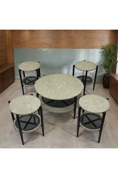 Ch 5-piece round wooden table set
