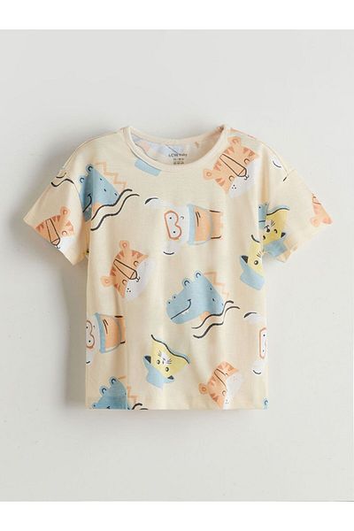 LC Waikiki Lcw Baby Printed Baby Boy T-Shirt and Shorts 2-Pack