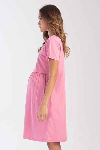 VİENETTA Women's V-Neck Collar Lace Gathered Maternity Nightgown, 403329