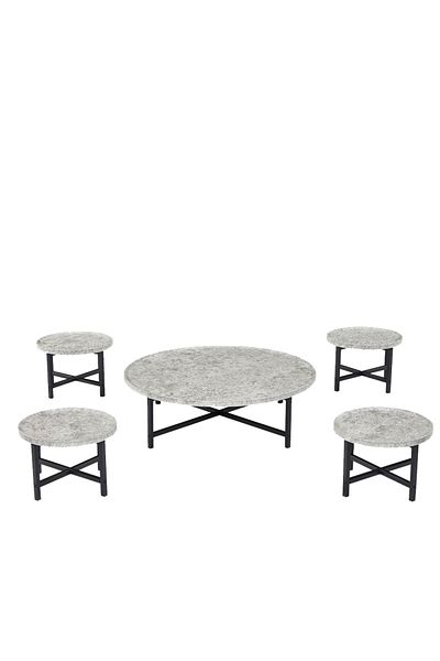 Ch 5-piece floor wood tea table set