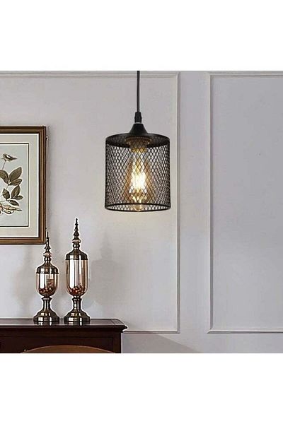 Hammer Single Modern Black Pendant E27