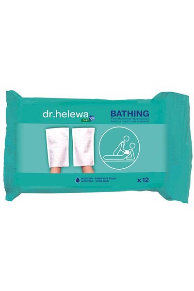 Dr Helewa Dr. Helewa French Economy Wash Mitt for Seniors, No Rinse, 12 Count