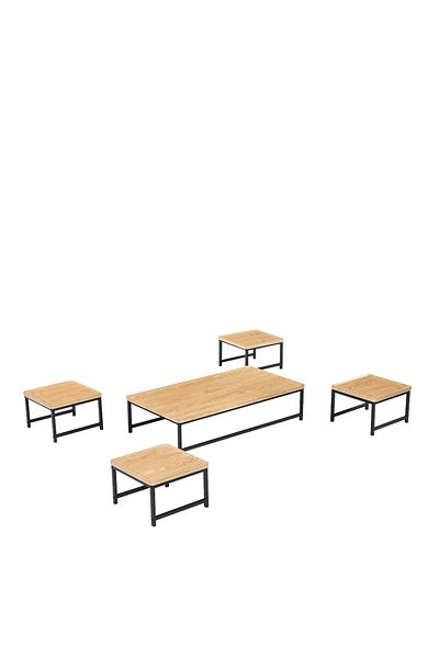 Ch 5-piece floor wood tea table set