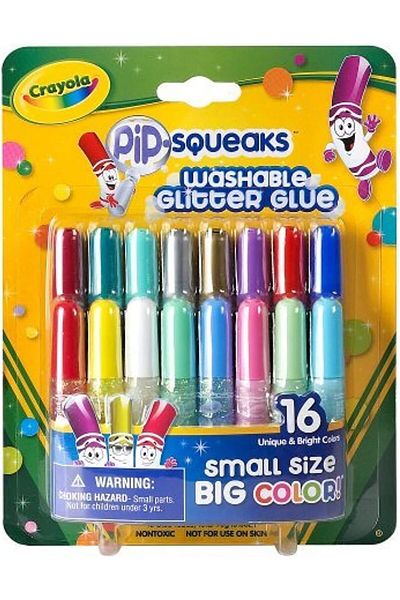 Crayola Pip-Squeaks Washable Glitter Glue (Set of 16)