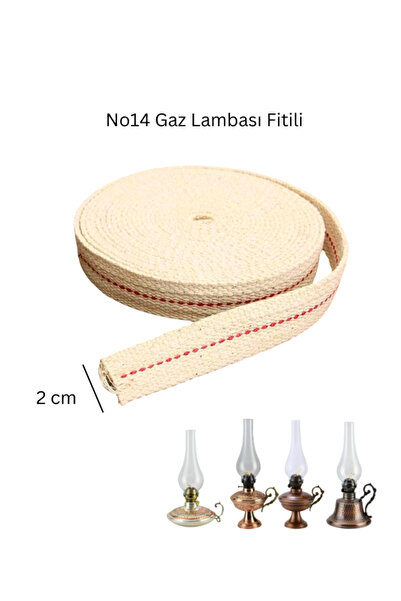 COPPERMALL HANDMADE Gaz Lambası Fitili 10 metre Uzunluk 2 cm Genişlik No14 La...