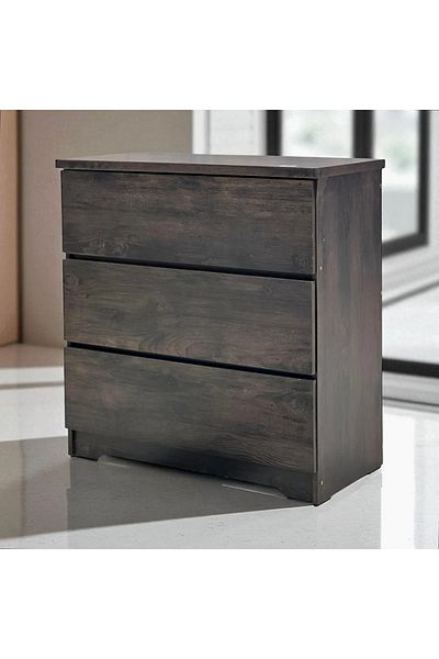 Kreslo Leora Chest of Drawers - 3 Drawers | Made in Malaysia - Width 80 cm x Depth 39.5 cm x Height 83 cm
