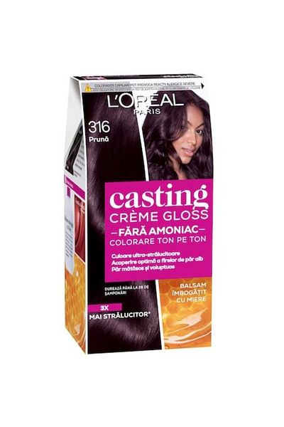L'Oreal Paris Pachet 2 x L'Oreal Paris Casting Creme Gloss 316 Pruna, 180 ml