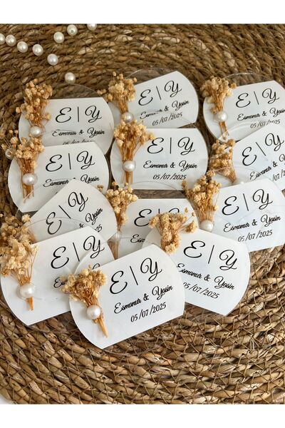 imzatasarım Pleksi Magneti 10 Adet Söz, Nişan, Nikah, Kına, Düğün Hediyeliği,...