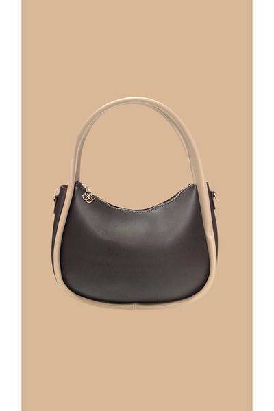Eylül Bitter Brown-Mink Adjustable Strap Women's Handbag and Shoulder Bag