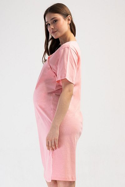 VİENETTA Cotton Women's Short Sleeve Maternity Nightdress, 410136