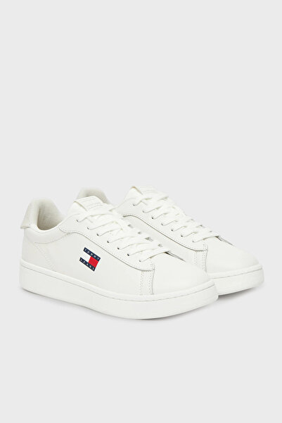 Tommy Jeans Logolu Deri Sneaker Ayakkabı AYAKKABI EN0EN02815 YBL
