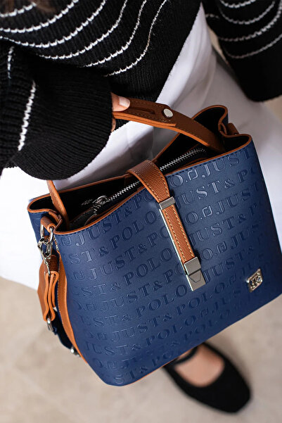 Just Polo حقيبة كروس وكتف نسائية باللون الأزرق الداكن مقاومة للماء مكونة من 3...