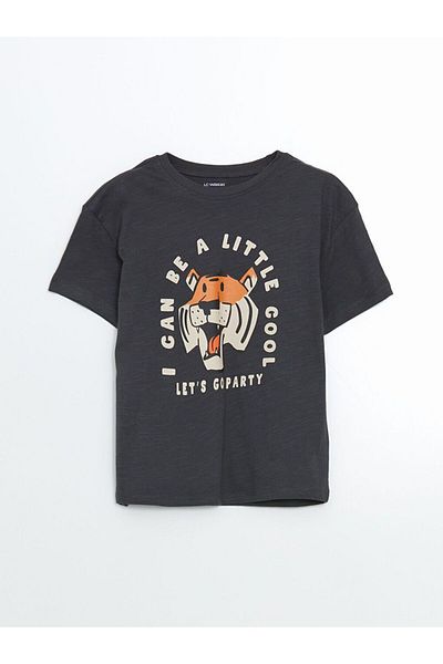 LC Waikiki Lcw Kids Crew Neck Printed Boys T-Shirts and Shorts 2-Piece