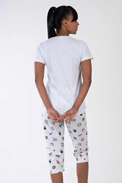 VİENETTA Women's Short Sleeve Capri Pajama Set, 310001