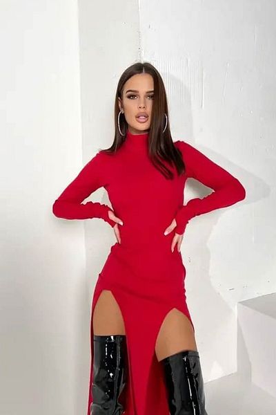 Gloryland Casual/Elegant Dress – Red