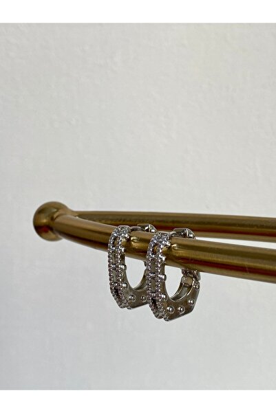 LENANORA ZİRKON TAŞLI ÇELİK GOLD KÜPE